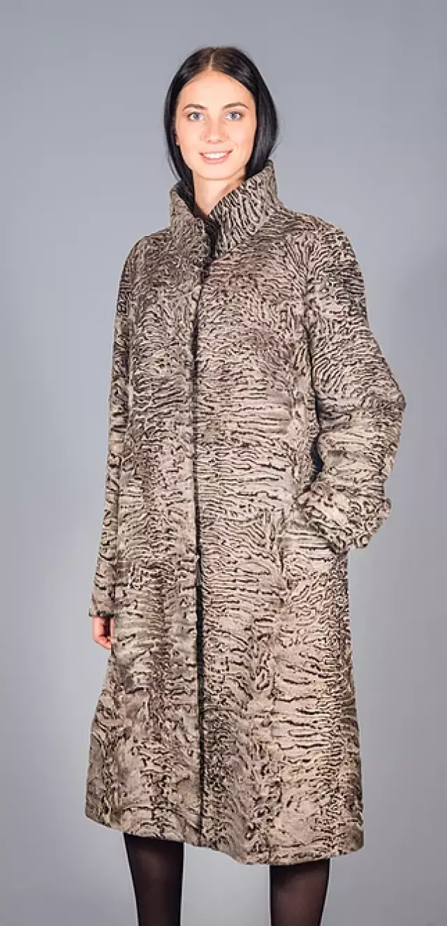 Пальто из каракуля свакара модель «Инга»