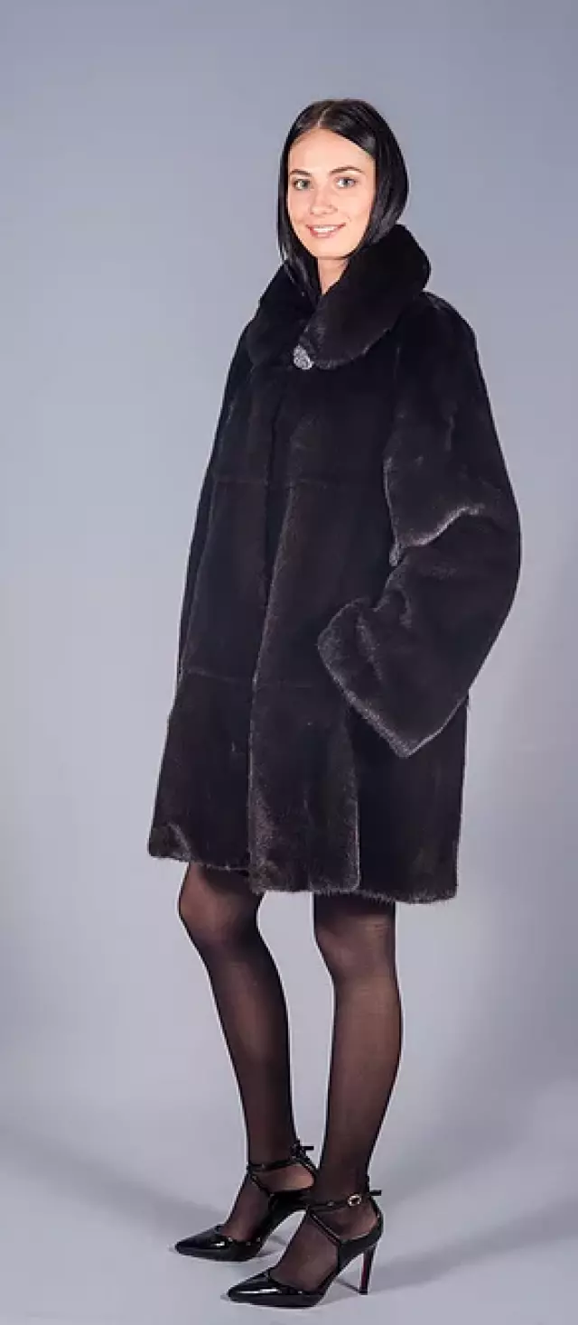 Пальто из норки сканблэк модель «Фиорелла»
