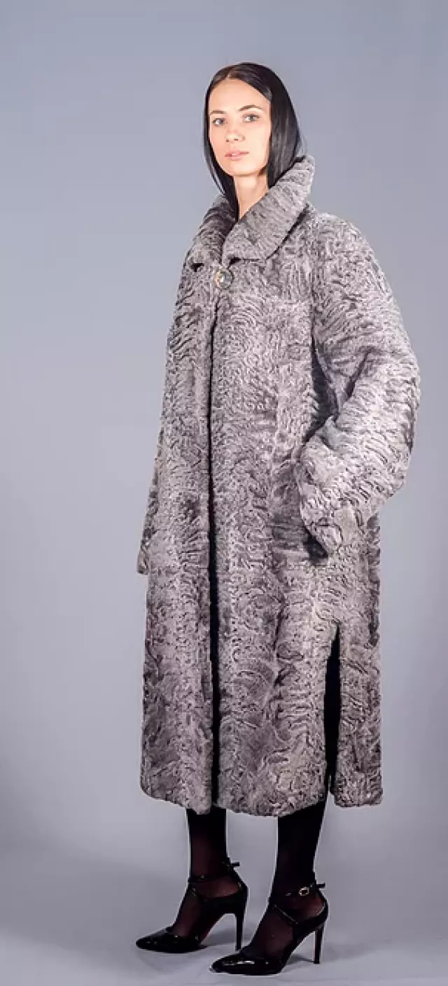 Пальто из каракуля длинное модель «Инга»